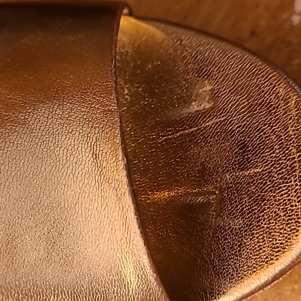 Franco Sarto Gold Wedge Sandals Size 10 M - Picture 8 of 12